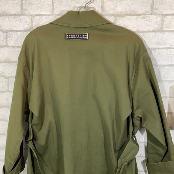 Bonnie Alex army green long jacket size 66 - Picture 11 of 14